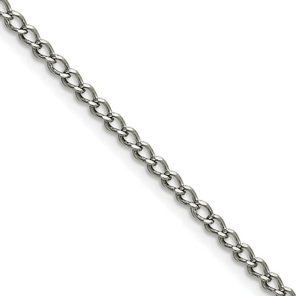 Chisel Stainless Steel 3mm Curb Chain Necklace - 24 inches