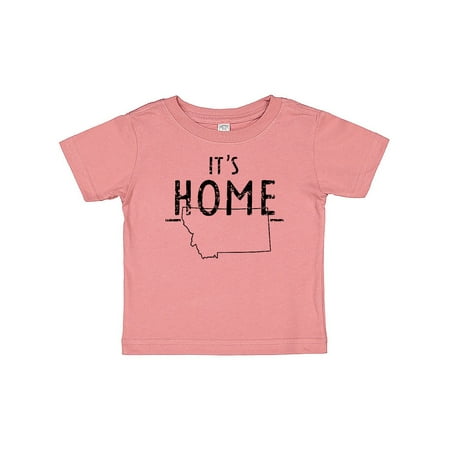

Inktastic It s Home- State of Montana Outline DIstressed Text Gift Baby Boy or Baby Girl T-Shirt