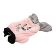 thumbnail image 3 of Dog Cold Weather Outfit, Dog Winter Clothes 4 Legged Round Neck Thick Splicing Design  For Large Dogs Pink 4XL, 3 of 8