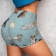thumbnail image 4 of Balery Dog Pets Pantalones cortos de entrenamiento estampados para mujer, sin costuras, ajustados, para gimnasio, yoga, correr, deportes, ejercicio activo, fitness.-Small, 4 of 8