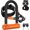 Black and Orange, variant on General Bike Lock - 17mm Shackle Heavy Duty Anti Theft Bike U Lock with 2 Keys - Bicycle U-Locks with Sturdy Mounting Bracket for Road, Mountain, Electric & Folding Bike, Size 7.76''x5.02''