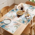 thumbnail image 5 of Beach Coastal Placemats Set of 4 Summer Nautical Coral Shell Botanical Place Mats Indoor Wipeable Table Mats Washable Cloth Dining Table Placemats for Kitchen Holiday Party Home Decor 13x19 Inch, 5 of 9