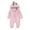 Pink, variant on Odeerbi Baby Bodysuit Toddler Boys Girls Clothes Newborn Spring Autumn Clothes Comfortable Solid Color Round-neck Rompers Blue