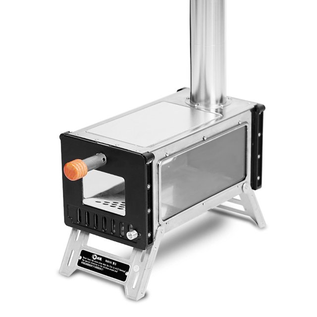 Horno portátil plegable para acampar Hornos de leña para invierno Calefacción al aire libre Cocina U Abanopi Horno de camping