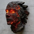 thumbnail image 5 of Cracked Soul Wall Light, 3D Resin Human Face Wall Sculpture Sconce with LED Lava Glow, Realistic Shattered Effect Artistic Night Light for Bedroom Living Room Corridor, Gothic Sci-Fi Home Decor, 5 of 5