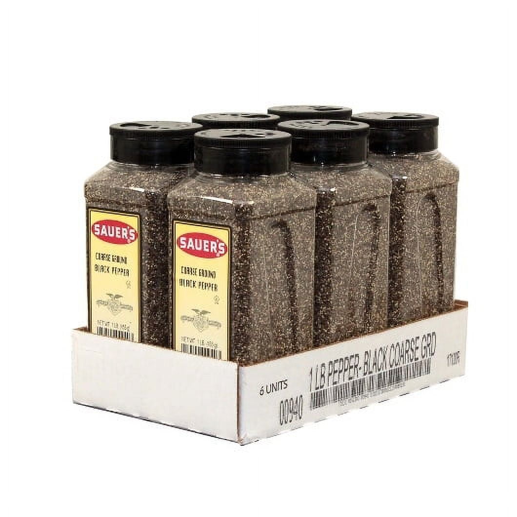 Sauer Coarse Ground Black Pepper, 1 Pound, 6 Per Case