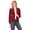Burgundy, variant on Women's Casual Office Work Long Sleeve Open Front Blazer Jacket