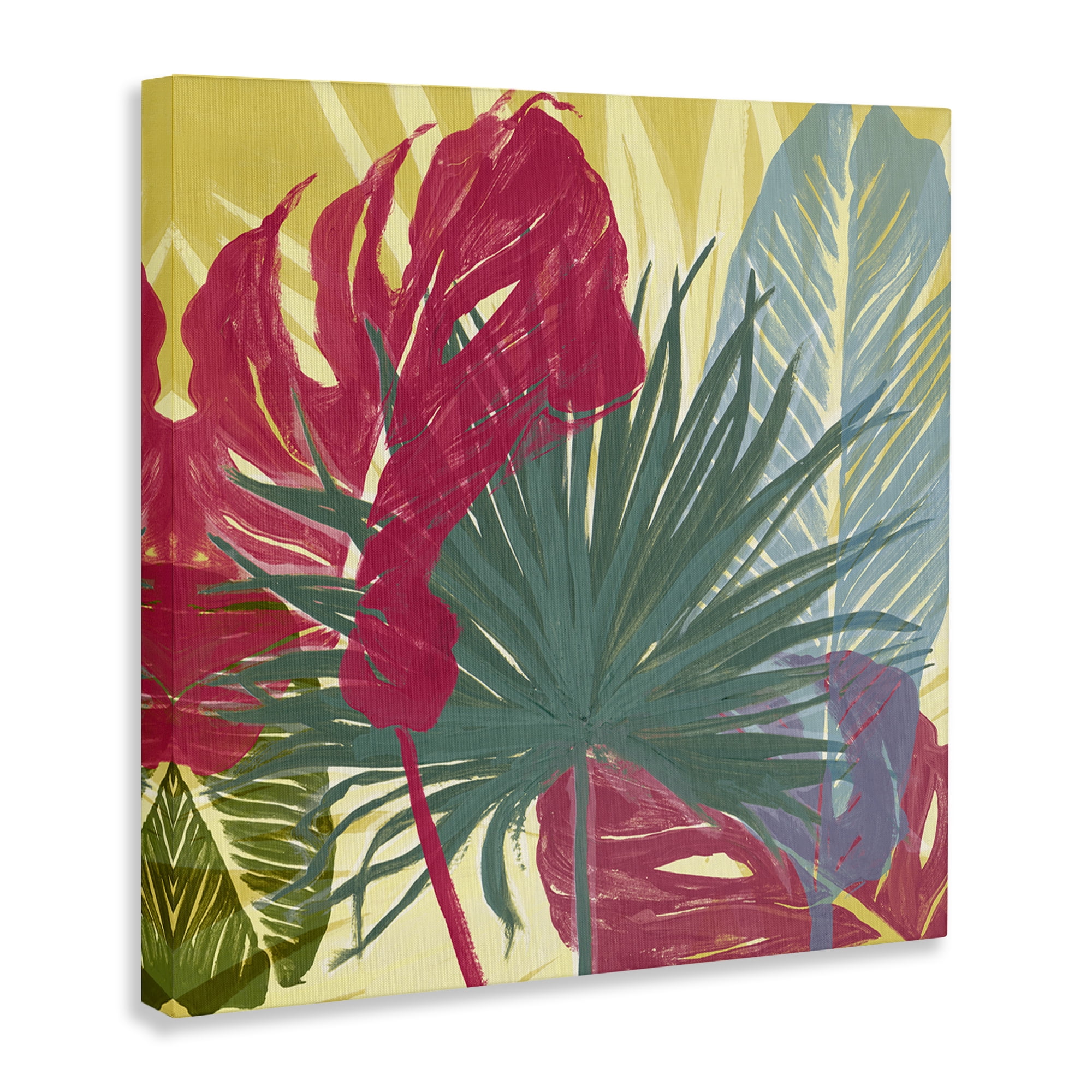 Stupell Industries Bold Botanical Party Botanical & Floral Painting Gallery Wrapped Canvas Art Print Wall Art, 30 x 30