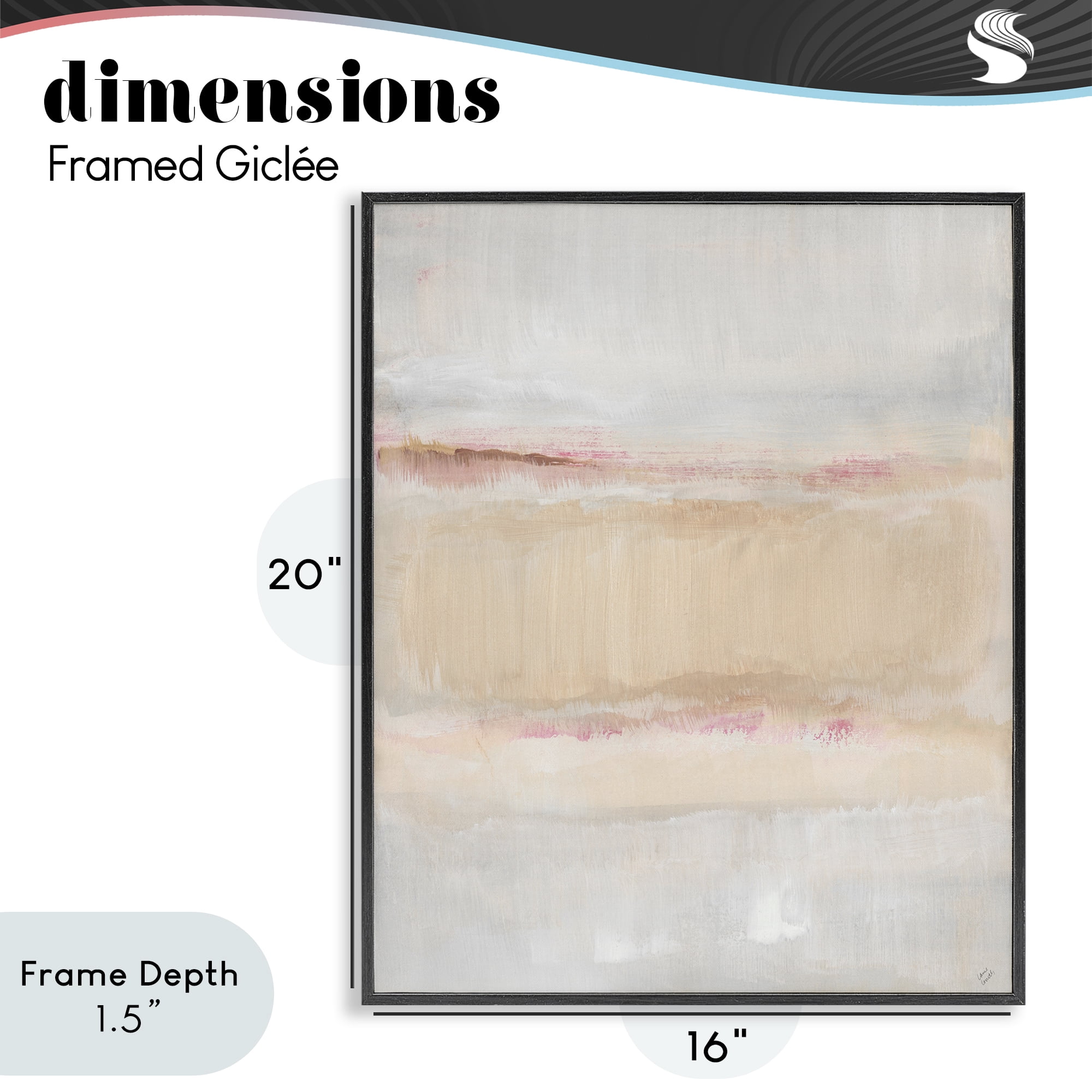 Stupell Industries Restful Misty Landscape Black Framed Giclee Art, design by Lanie Loreth