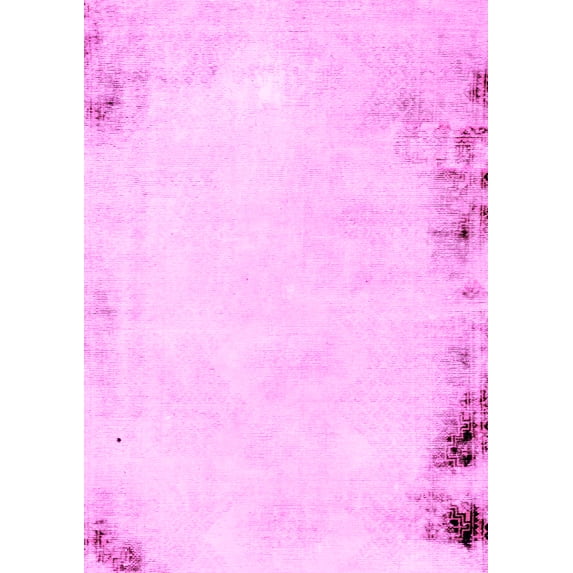 Ahgly Company Indoor Rectangle Solid Pink Modern Area Rugs, 2' x 3'