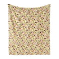 thumbnail image 1 of Acorn Soft Flannel Fleece Throw Blanket, Autumn Season Fallen Leaves on the Ground Image Wild Herbs and Rowan Pattern, Cozy Plush for Indoor and Outdoor Use, 60" x 80", Multicolor, by Ambesonne, 1 of 6