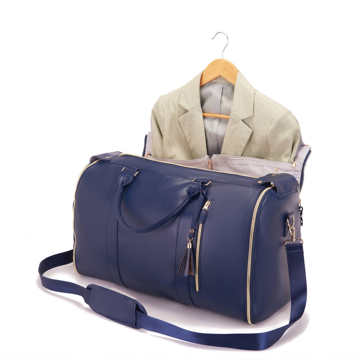 Men Women's Garment Bag Large Capacity Duffel Bag Suit Travel Bag Weekender Bag with Shoe Pouch