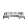 thumbnail image 2 of Hommoo U-Shaped Upholstered Modular Sectional Sofa, Double Chaise Corner Sofa Couch, Living Room Sofa Set for Home, Light Gray, 2 of 5