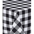 thumbnail image 3 of Country Rustic Buffalo Plaid Cotton Fabric Table Runner by Home Bargains Plus, Checkered Cottage Gingham Easy Care Table Runner, 70” Long Table Runner, Black, 3 of 4