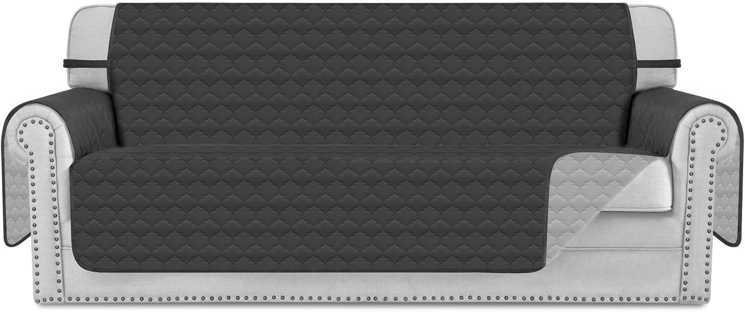 Couch Cover For Oversized Sofa, Reversible Quilted Slipcover, Durable
