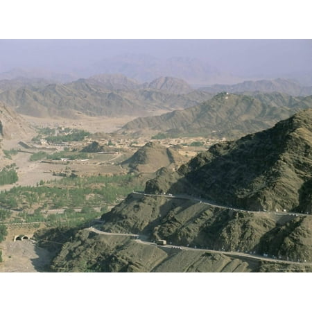 View into Afghanistan from the Khyber Pass, North West Frontier Province, Pakistan, Asia Print Wall Art By Upperhall
