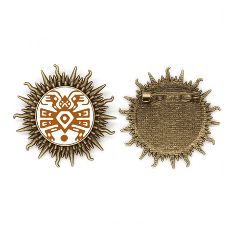 Mexico Totems Mexican Ancient Civilization Metall Sonne Brosche Haken Pin
