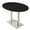 Black Cypress w/Silver Base, variant on 60" Small Oval Bistro Height Table Double Base Bar Table