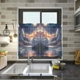 thumbnail image 4 of Yayeee Kitchen Curtains Light Filtering 27"x36" Rod Pocket Short Cafe Window Panel, Ethereal Mountain, 4 of 7