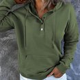 thumbnail image 1 of Sudadera Sudadera básica para mujer, ajuste holgado, algodón, estilo informal, manga larga, ropa de calle, traje Cgtredaw Verde S para Mujer, 1 of 6