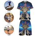 thumbnail image 4 of Kids Yu-Gi-Oh Short Sleeve T-Shirt And Shorts Outfit Set Athletic Mesh Shorts Set for Boys, 4 of 7