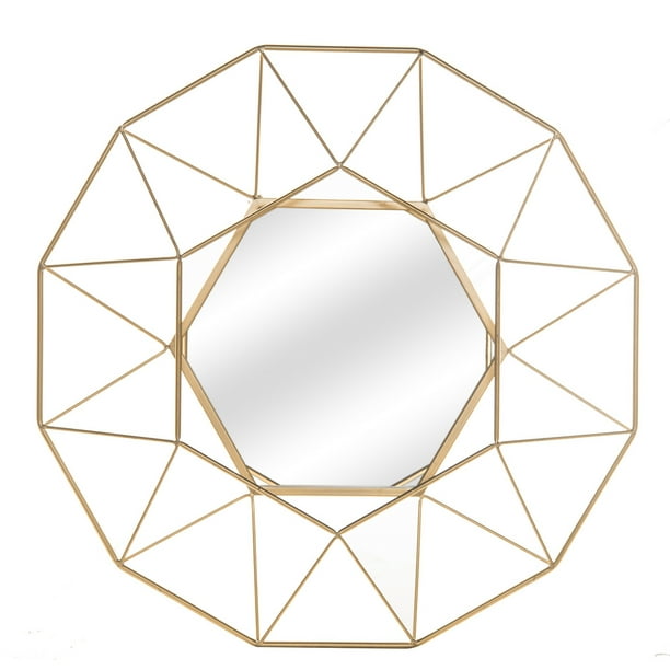 Geometric Shape Silver Round Metal Wall Hanging Decorative Mirror Com Geometric Shape Silver Round Metal Wall, Round Metal Wall Hanging