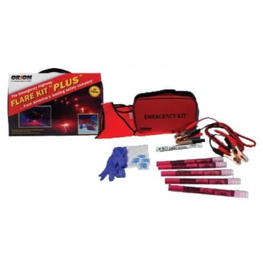 Orion Safety 8901 Deluxe 79-Piece Roadside Emergency Kit - Flares, Jumper Cables, First Aid, Storage Bag