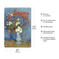 thumbnail image 2 of Vase with Cornflowers and Poppies - From an Original Color Painting by Vincent Van Gogh c.1887 - 8 x 12 inch Vintage Metal Tin Sign, 2 of 4