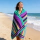 thumbnail image 1 of CaiYueKe Oversized Beach Towel 80x160cm Striped Quick Dry Sand Shaking Towel for Swimming Pool Travel Camping Soft Absorbent Polyester Towel for Adults Men Women Lightweight Portable Washable, 1 of 7
