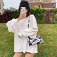 thumbnail image 1 of Bolsa de hombro con estampado de vaca para mujer bandolera de Ehuebsd hombro a la moda bolso cruzado con cadena de PU para uso diario, 1 of 9