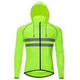 thumbnail image 1 of Amdohai Men Windproof Hooded Cycling Jacket Breathable High Visibility Reflective Bike Bicycle Riding Sports Coat Jacket, 1 of 7