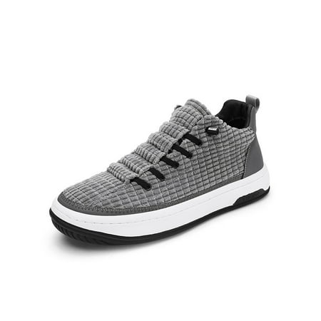 

Lacyhop Men s Casual Shoes Non-slip Flats Elastic Band Sneakers Outdoor Fashion Warm Sneaker Lightweight Comfort Walking Shoe Gray 6
