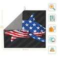 thumbnail image 3 of Honeii Shark With USA Flag for Dish Drying Mat for Kitchen Counter, Non-slip Rubber Backed, Hide Stain Kitchen Super Absorbent Draining Mat, Dish Rack Pad, 3 of 8