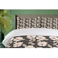 thumbnail image 4 of Ambesonne Floral Duvet Cover Sets, Poppy Flowers Nature, 2-Queen, Tan Charcoal Grey Red, 4 of 7