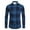 Blue, variant on Hpapadks Mens Shirt Long Sleeve Plaid Print Lapel Slim Fit Tops Outdoor Dress Shirts for Men Blue L