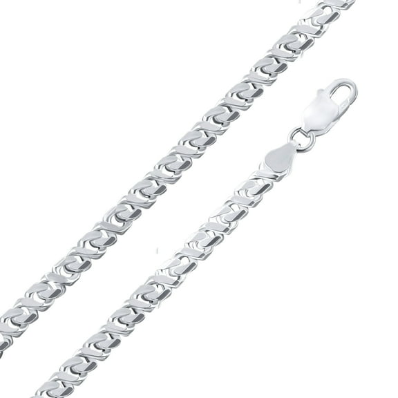Sterling Silver 925 Dollar Cuban Diamond-Cut 180 5.3mm Chain Made in Italy 20" Jewelry Female Unisex