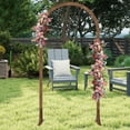 thumbnail image 6 of 8FT Wooden Wedding Arch Backdrop Stand - Natural Square Wood Arbor Frame for Ceremony, Anniversary & Party Decor, 6 of 6