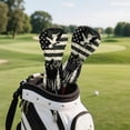 thumbnail image 3 of Yuyamidu Eagle Golf Head Cover for Golf Head Green American Flag Golf Club Head Cover for Driver/Fairway/Hybird Club Protection, PU Leather, 3 of 7