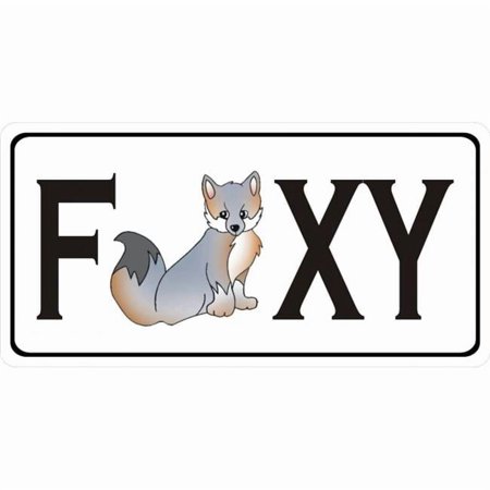 Foxy Photo License Plate