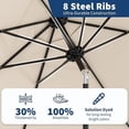 thumbnail image 5 of 10FT Patio Umbrella - Outdoor Table Umbrella with Crank Lift & Push Button Tilt - Market Umbrella 8 Sturdy Ribs UV Protection for Pool, Deck, Yard, Garden - Light Beige, 5 of 7