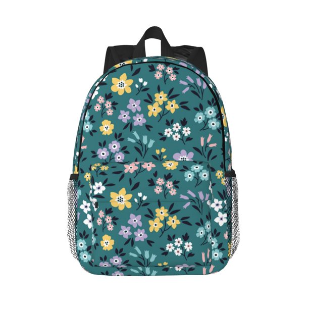 Easygdp Floral Mochila Ligera de 15 Pulgadas para Estudiantes, Mochila Cómoda para la Escuela y Viajes, Correas Ajustables
