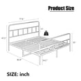 thumbnail image 2 of Metal Platform Bed Frame with Headboard, Heavy Duty Metal Bed Frame with Under Bed Storage, No Box Spring Needed(King), 2 of 6