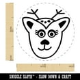 thumbnail image 2 of Delightful Deer Face Self-Inking Rubber Stamp Ink Stamper - Brown Ink - Medium 1 Inch, 2 of 7
