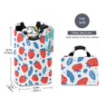 thumbnail image 2 of Yayeee Freestanding Laundry Hamper with Handle Collapsible Large Storage Basket for Clothes, Playful Strawberries, 2 of 7