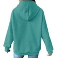 thumbnail image 4 of Xudanell Women Hoodies Solid Color Sweatshirt for Women Loose Fit Fall Clothes Warm Pullover Vintage Sweatshirt with Hood, 4 of 8