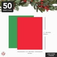 thumbnail image 7 of Holiday Christmas Colored Card Stock Paper, Red & Green 8.5 x 11" Cardstock for Greeting Cards, Art & Crafts, Invitations & Announcements | 65lb Cover, Printer Compatible | 25 Red, 25 Green (50 Sheets, 7 of 7