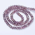 thumbnail image 2 of 1Strand Electroplate Glass Beads Strands AB Color Plated Faceted Rondelle Old Rose 6x5mm Hole: 1mm about 85~88pcs/strand 16.1~16.5 inch(41~42cm), 2 of 2
