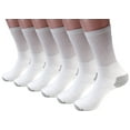 thumbnail image 2 of 3 6 12 Pairs Mens White Sports Work Athletic Crew Socks Cotton Size 9-11 & 10-13, 2 of 2