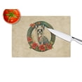 thumbnail image 3 of Chinese Crested Christmas Flowers Glass Cutting Board 12 in x 15 in, 3 of 5
