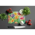 thumbnail image 5 of Lilies in Watercolor Glass Cutting Board Large 12 in x 15 in, 5 of 5